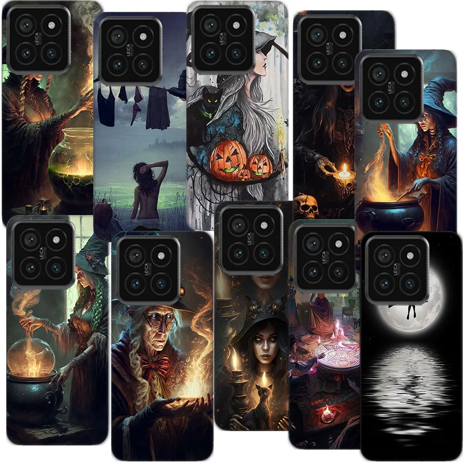 Witch Magic Clear Phone Case For Xiaom Mi 12 12T 11T 10T 9T 13 11 10 9 8 Lite CC9 CC9E Pro 6X 5X A1 A2 A3 Cover Coque