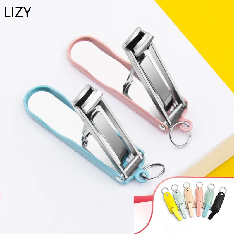 

LIZY Foldable Nail Clipper Portable Stainless Steel Toenail Cutter Trimmer Scissor Manicure Pedicure Tool Fingernail Clipper