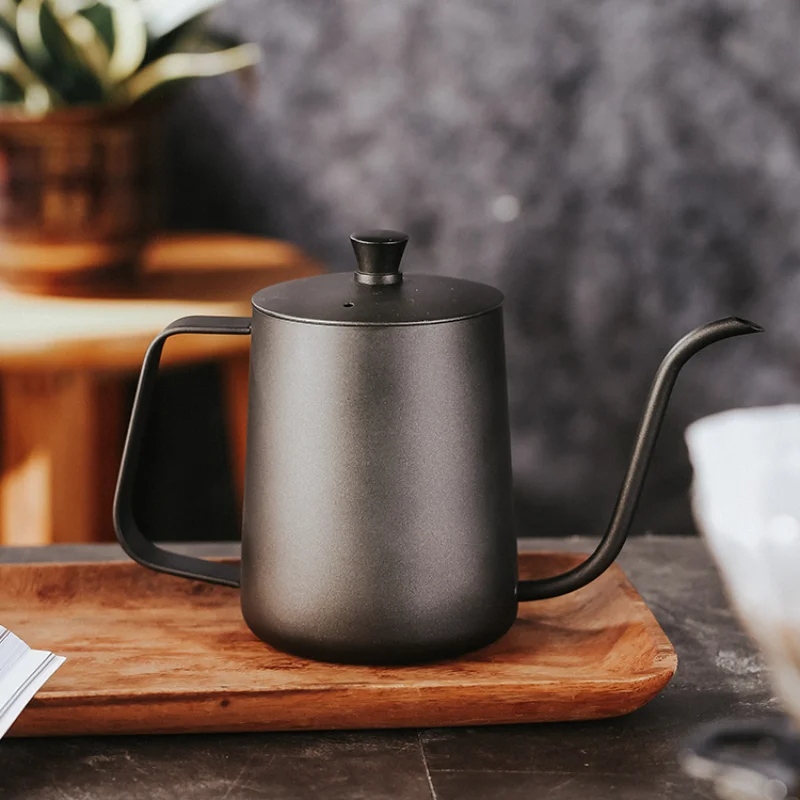 

350ml 600ml Drip Kettle Coffee Pots Non-stick Coating Stainless Steel Gooseneck Dripper Coffee Drip Kettle Teapot CoffeePot