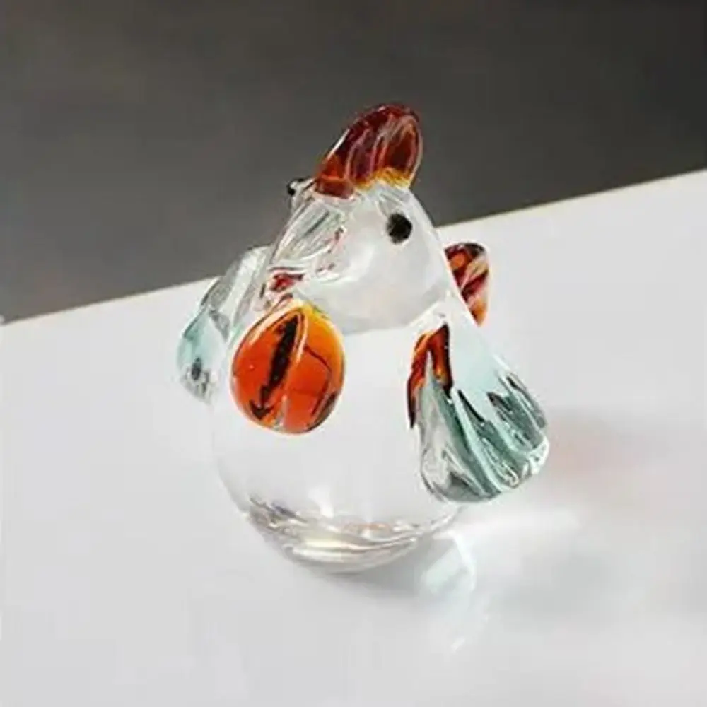 Мини глянцевое Хрустальное украшение петух милая фигурка курицы из мультфильма