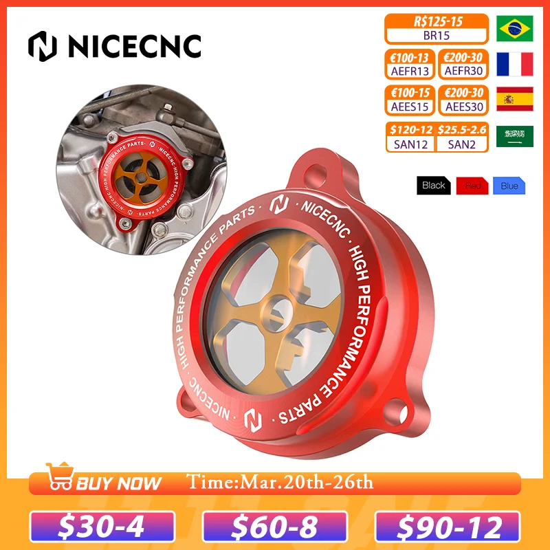 Масляный фильтр NICECNC для двигателя, прозрачная крышка для Yamaha Raptor 700 2006-2022 RAPTOR 700R 2009 2011-2022 YFM 700 700R ATV, аксессуары