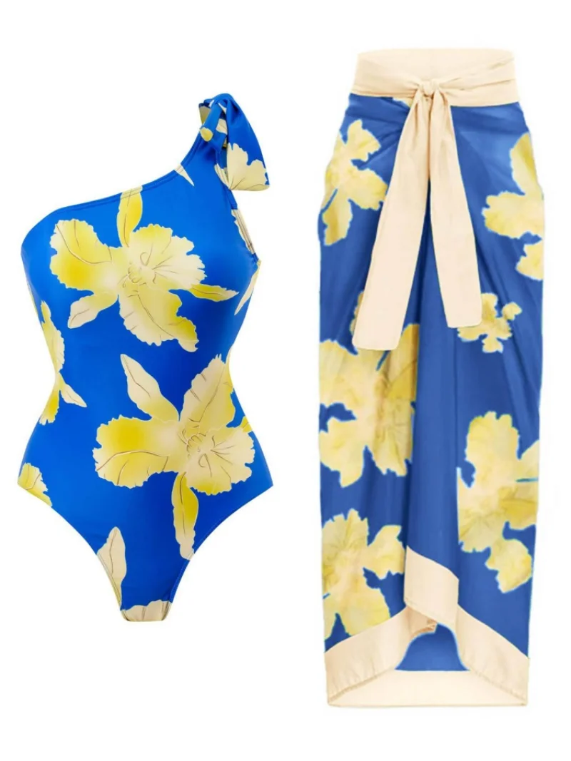 Two Piece Sets Beach Swimsuit Cover-up 2023 Summer Women Clothes Tops Bodysuits And Skirt Fitness Skinny Outfit 2 Piece Suit