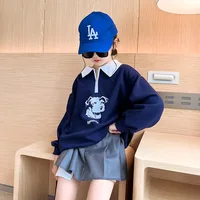 Kids Girl Cartoon Dog Sweatshirt 8 10 12 years Fashion Loose Casual Tops 2022 New Teenage Girl Long Sleeve Outfits