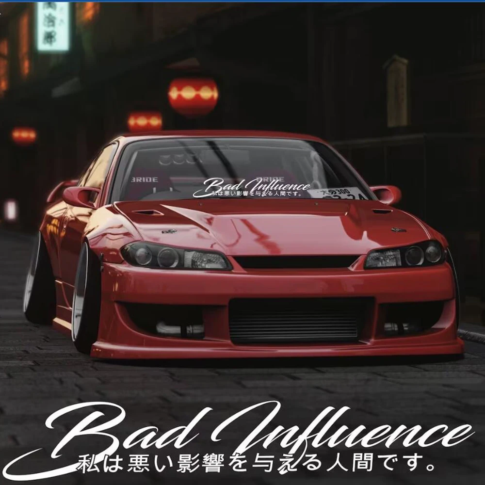 

Bad Influence Japan Blei автомобильная наклейка на лобовое стекло баннер для JDM авто виниловый декор