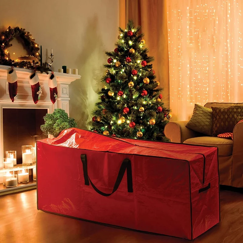 

Christmas Tree Bag For Xmas Tree Storage Bag Heavy Duty Christmas Tree Tote Reinforced Handles Storage Is Waterproof