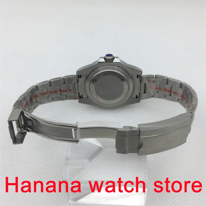 Серебряный корпус BLIGER 40 мм купольное стекло с AR-покрытием и механизмом NH35 NH36 NH34A