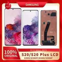 100original amoled lcd for samsung galaxy s20 g980 g980f lcd display s20 plus g985 g985f g986b touch screen digitizer with dots