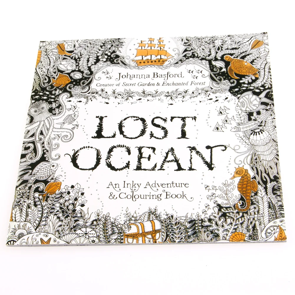 

L21B Lost Ocean Drawing Coloring Book Graffiti Books Adult Painting Children New