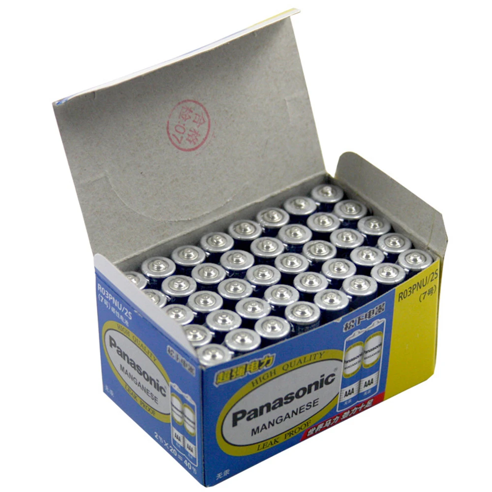 Фото Батарейки Panasonic 1.5V AAA AA, высокоемкие, одноразовые, угольно-цинковые, подходят для игрушек, пультов дистанционного управления, беспроводных мышей и т.д. №3