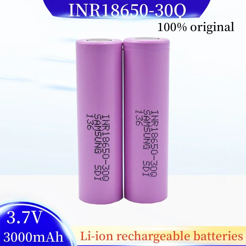 

100% оригинальный новый INR18650 Аккумулятор 3,7 в 18650 3000 мАч INR18650 30Q литий-ионные аккумуляторные батареи