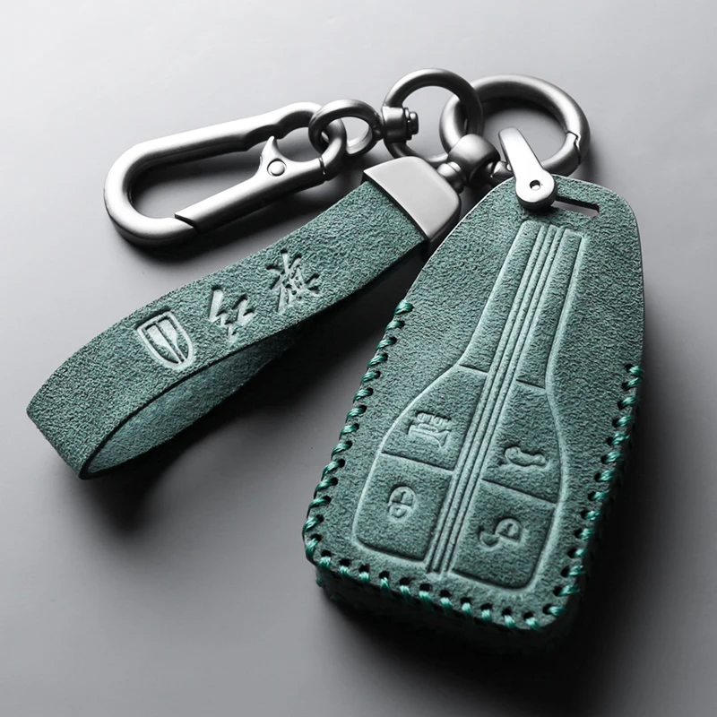 

ALCANTARA For Hongqi H5 H9 HS5 HS7 H7 L5 HS3 L9 Suede Leather car key cover key case Keyless Protector Holder Auto Accessories