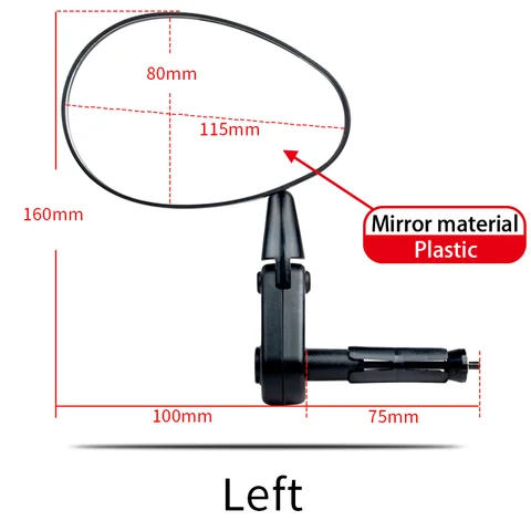 Easydo Bicycle traseiro espelho de bicicleta espelho 360 Gire o refletor de visão traseira ajustável Ajuste Anti-Fall MTB Acessórios de bicicleta