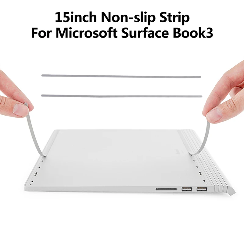 

1Pc Non-slip Strip For Microsoft Surface Book 1 2 Book3 Book2 15inch Rubber Feet Bottom Non-slip Strip With Side Key Replacement