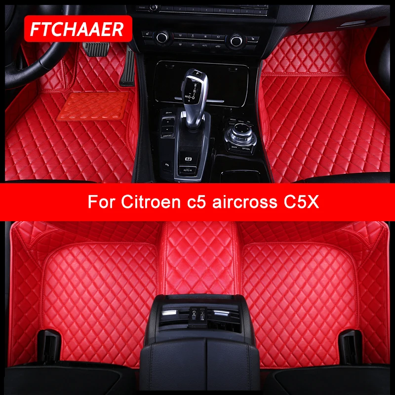 

FTCHAAER Custom Car Floor Mats For Citroën C5X Auto Accessories Foot Carpet