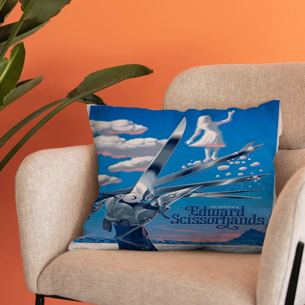 Move Edward Scissorhands Pillow Gift Home Office Decoration Bedroom Sofa Car Cushion CoverPillow Case