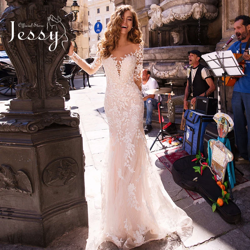 

Elegant Wedding Dress Satin Surah With Mermaid Slim-line Ball Gown Strapless Sleeveless Bride Gown Back Backless Robes De Mariée