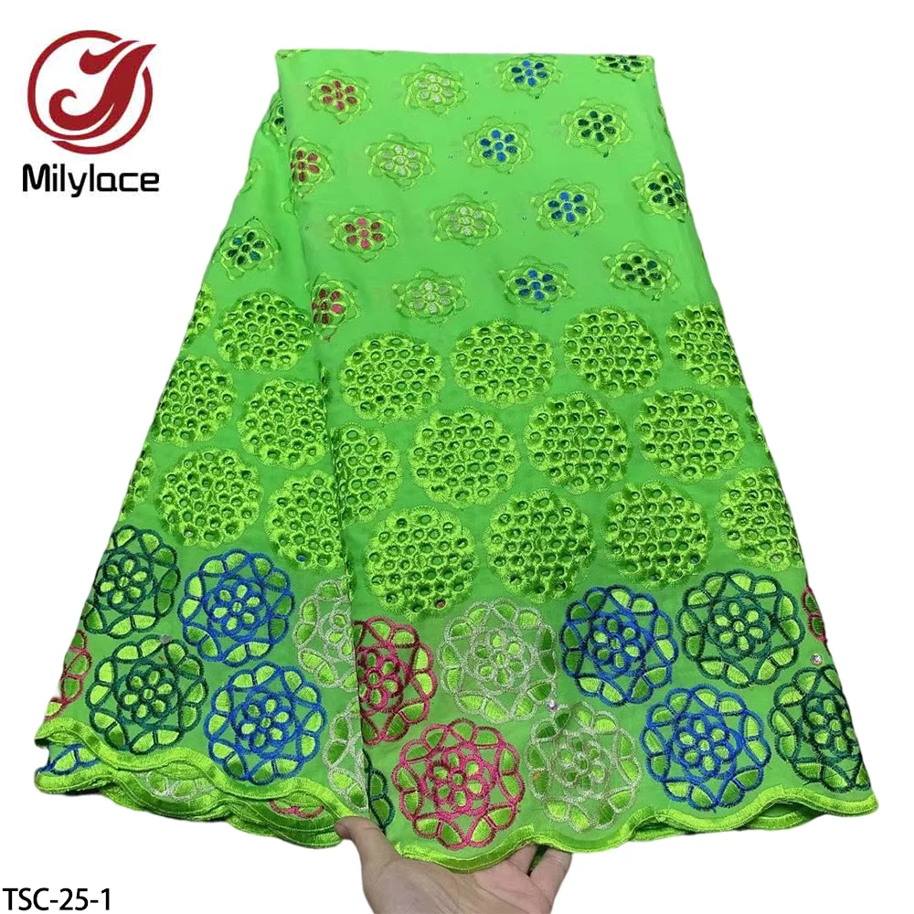 

Pretty African Swiss Lace Fabric Soft Water Soluble Embroidered Fabric for Nigerian Lace Fabric 2021 High Quality TSC-25