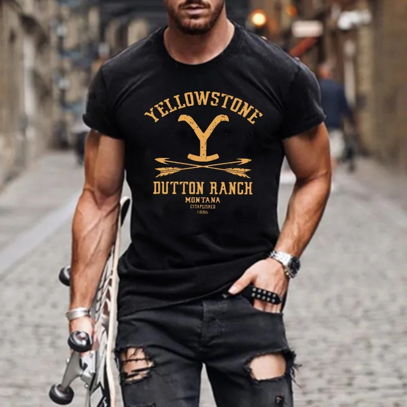 

New Fashion Yellowstone 3D Printed T Shirt Oversized O-neck Sport T-shirt Summer Sportwear Tops Clothes