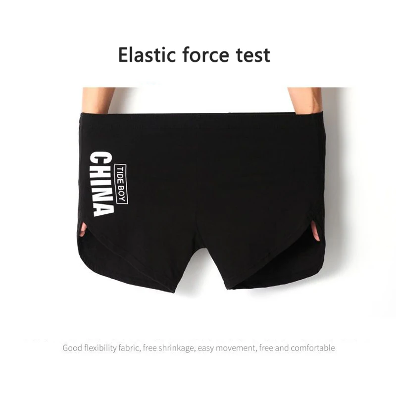 3Pcs Loose Version Of Men's Underwear Men's Boyshort Cotton Youth Personalized Home Sports Pants Boxers Tide.