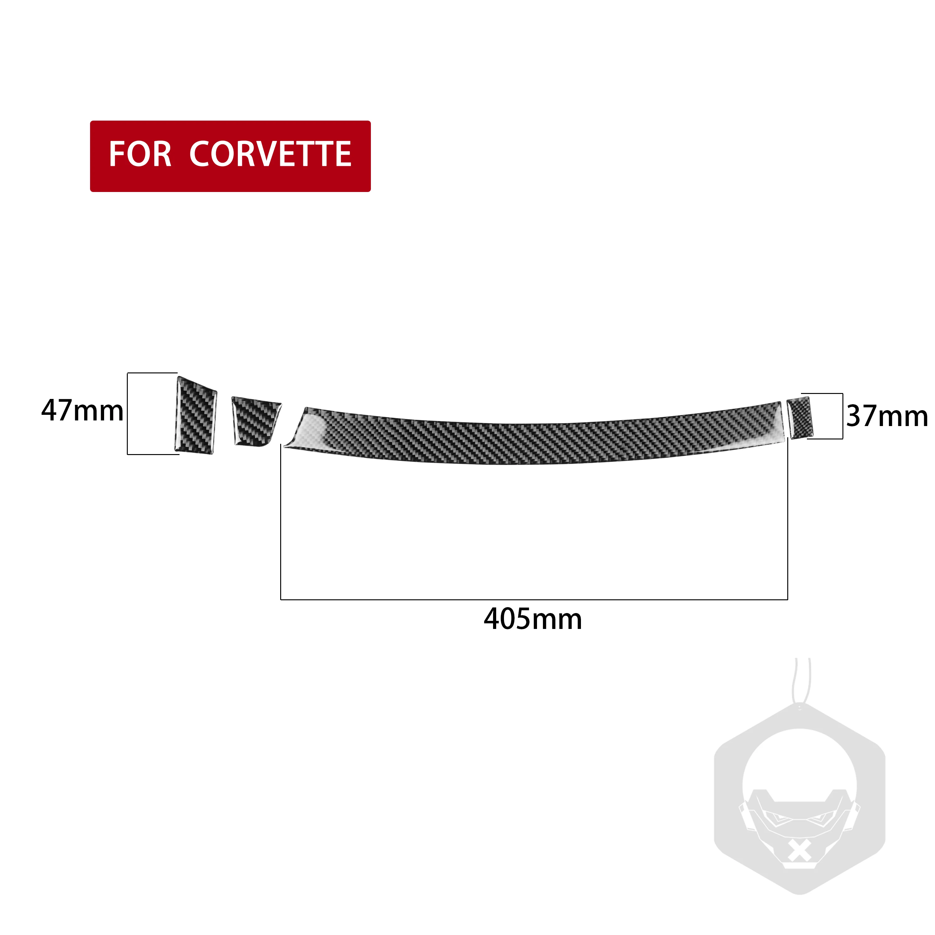 Для Chevrolet Corvette C7 2014-2019 ящик для хранения пассажиров из углеродного волокна