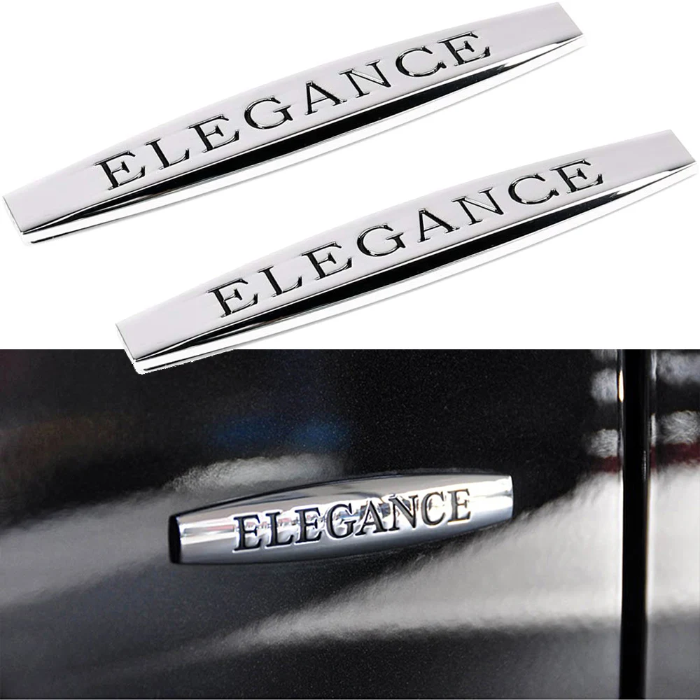 

2pcs Metal 3D Car Side Fender Elegance Logo Badge Stickers For Mercedes Benz A B C E S Class CLA CLK GLA GLB GLC GLE Accessories