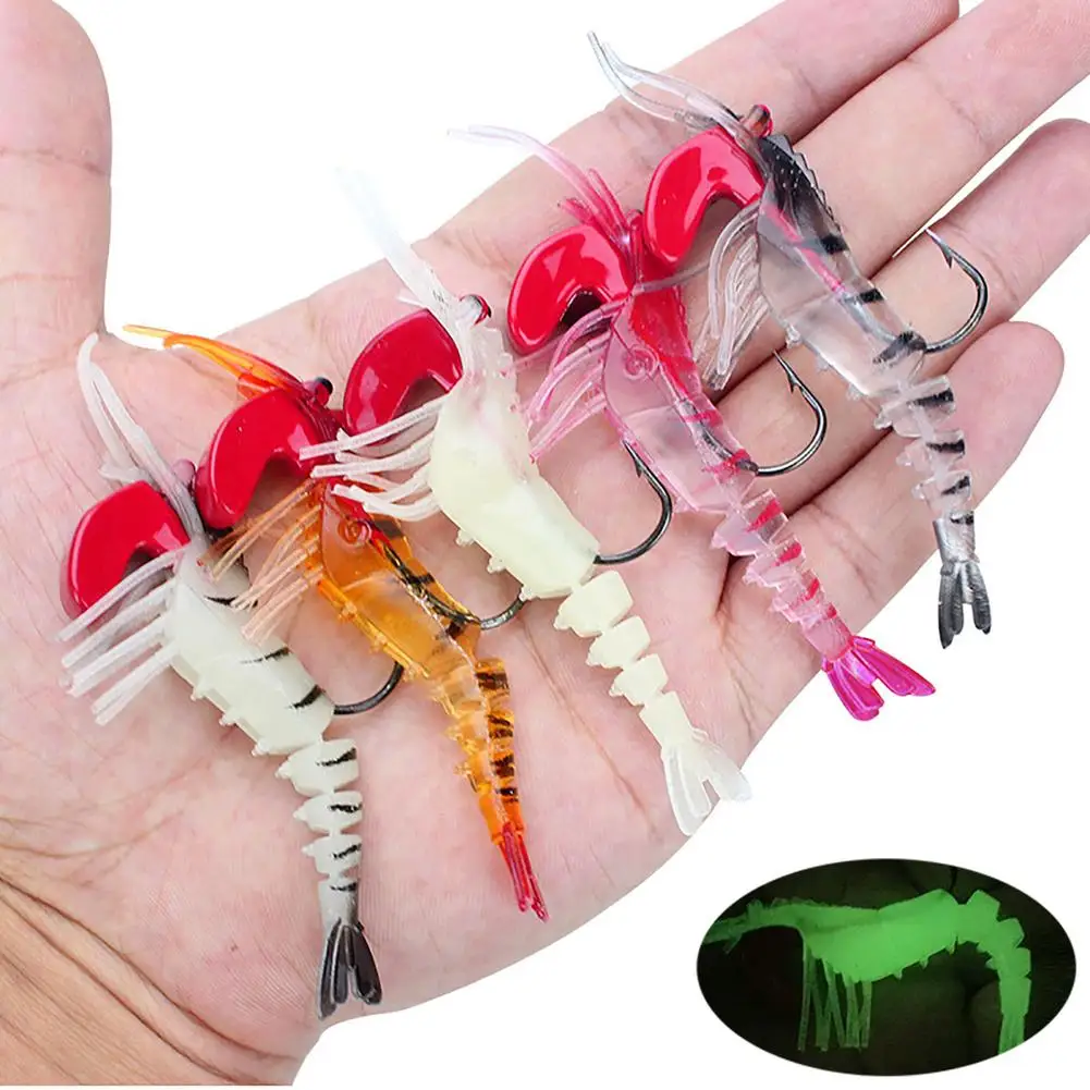 

9cm/13g 5pcs Multi-section Shrimp Baits Set Sea Fishing Lure Baits For Bass Trout Grouper Pike Salmon Redfish