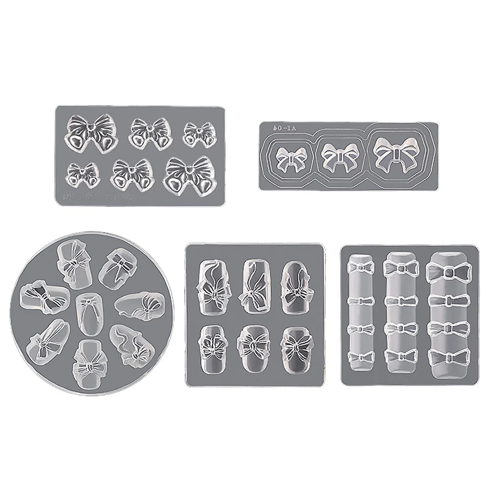 

Nail Moldsilicone Molds Forms Charm Mould Template Bowknot Jelly Candy Decorpendant Jewelry Diy 3D Resin Decoration Carving