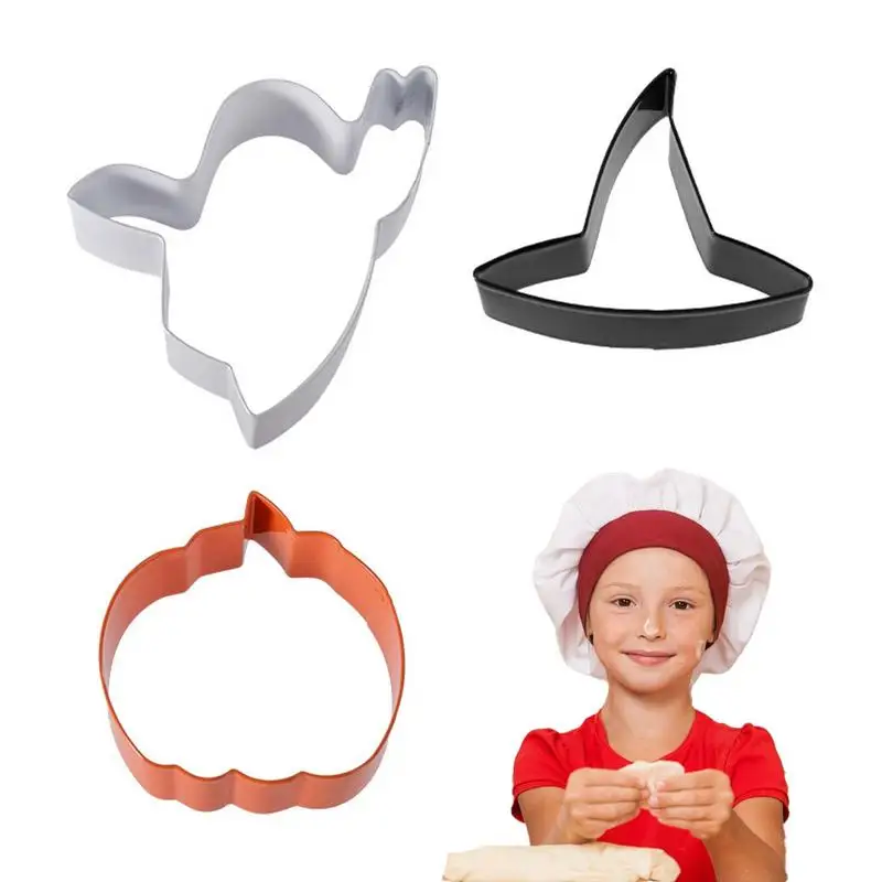 

Funny Cookie Cutters Witch Hat And Ghost Cookie Moulds Cookies Mold Creative Cookie Cutter For Brownies Cakes Breads