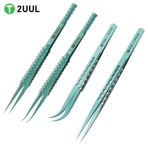 Пинцет 2UUL из титанового сплава, ультратонкий Пинцет для ремонта телефонов, материнских плат, микросхем для точного запуска проводов