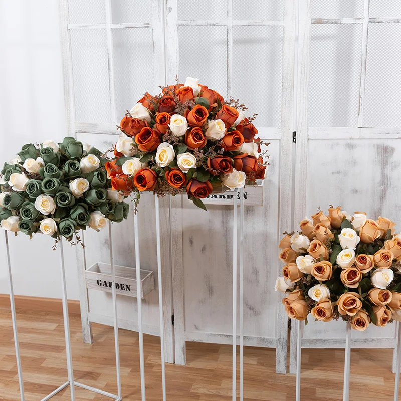 

50cm /60CM Large Artificial Flower Ball Stage Deco Props Rose HydrangeaWedding Table Centerpiece Floral Ball Party