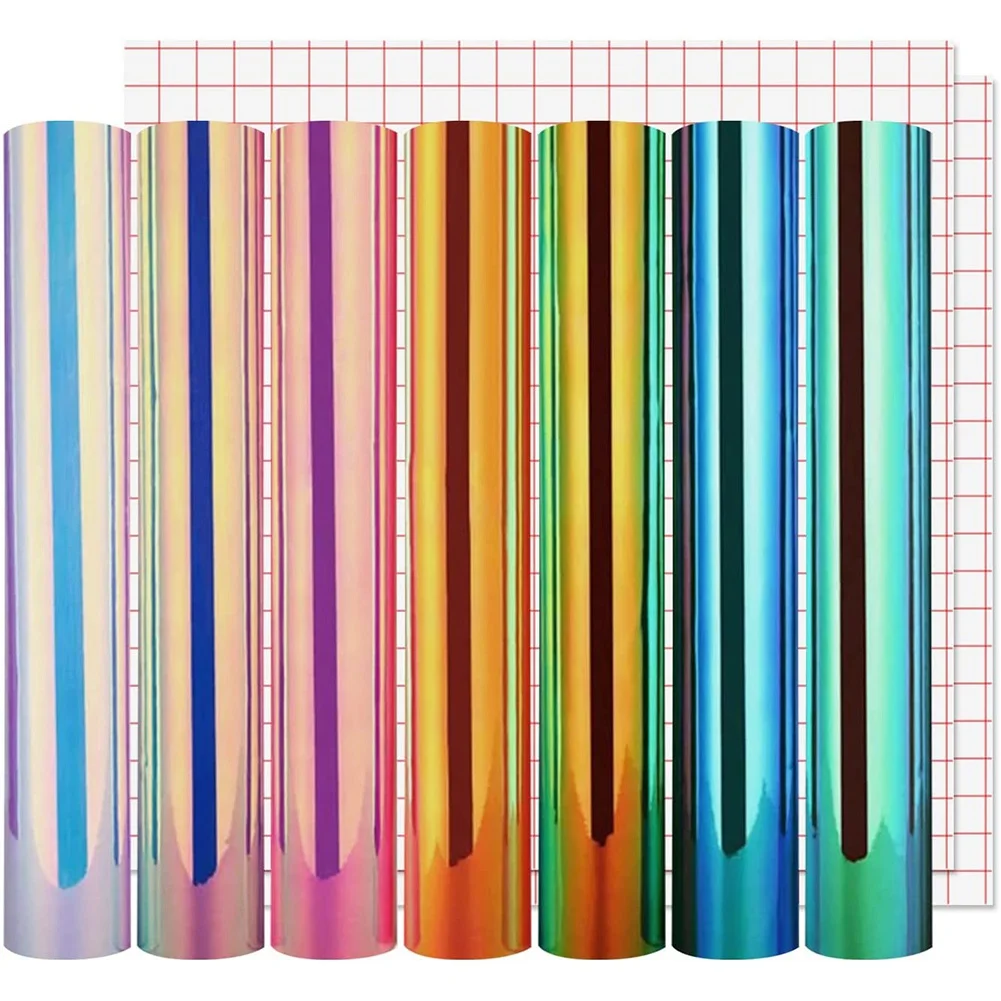 

9 Pack Holographic Vinyl for Cricut - 12X12inch Permanent Holographic Vinyl Sheets for Decor Sticker Party Decor Car