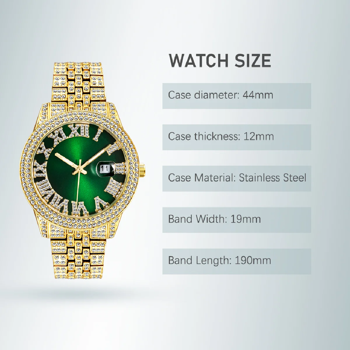 New Brand Famous Women Quartz Watches With Blingbling Bezel Green Dial Moissanite Watch Luxury Designer Trend Wristwatches New