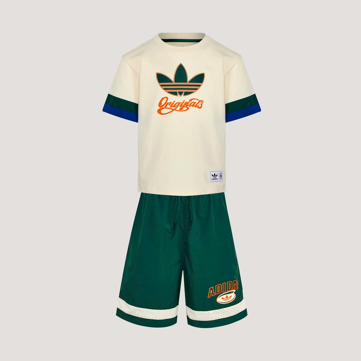 Фото Оригинальный детский костюм Adidas Clover с круглым вырезом, модный повседневный комплект KG3341 №2