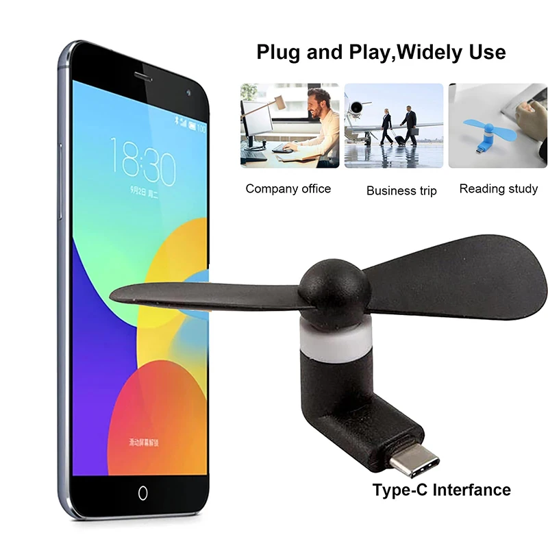 10/20/50/100 шт. портативный мини-вентилятор Usb Type-C