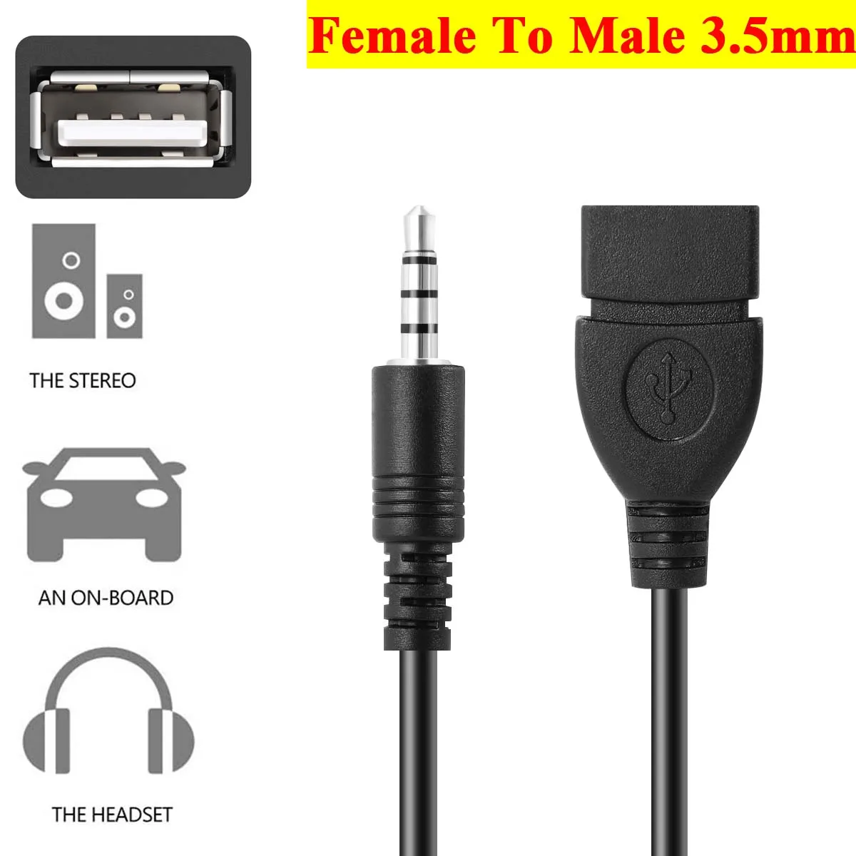 

Адаптер для автомобильной аудиосистемы 3,5 мм, Женский кабель для Hyundai Sonata ix35 Genesis Coupe KIA Forte Sportage K2 K5, аксессуары