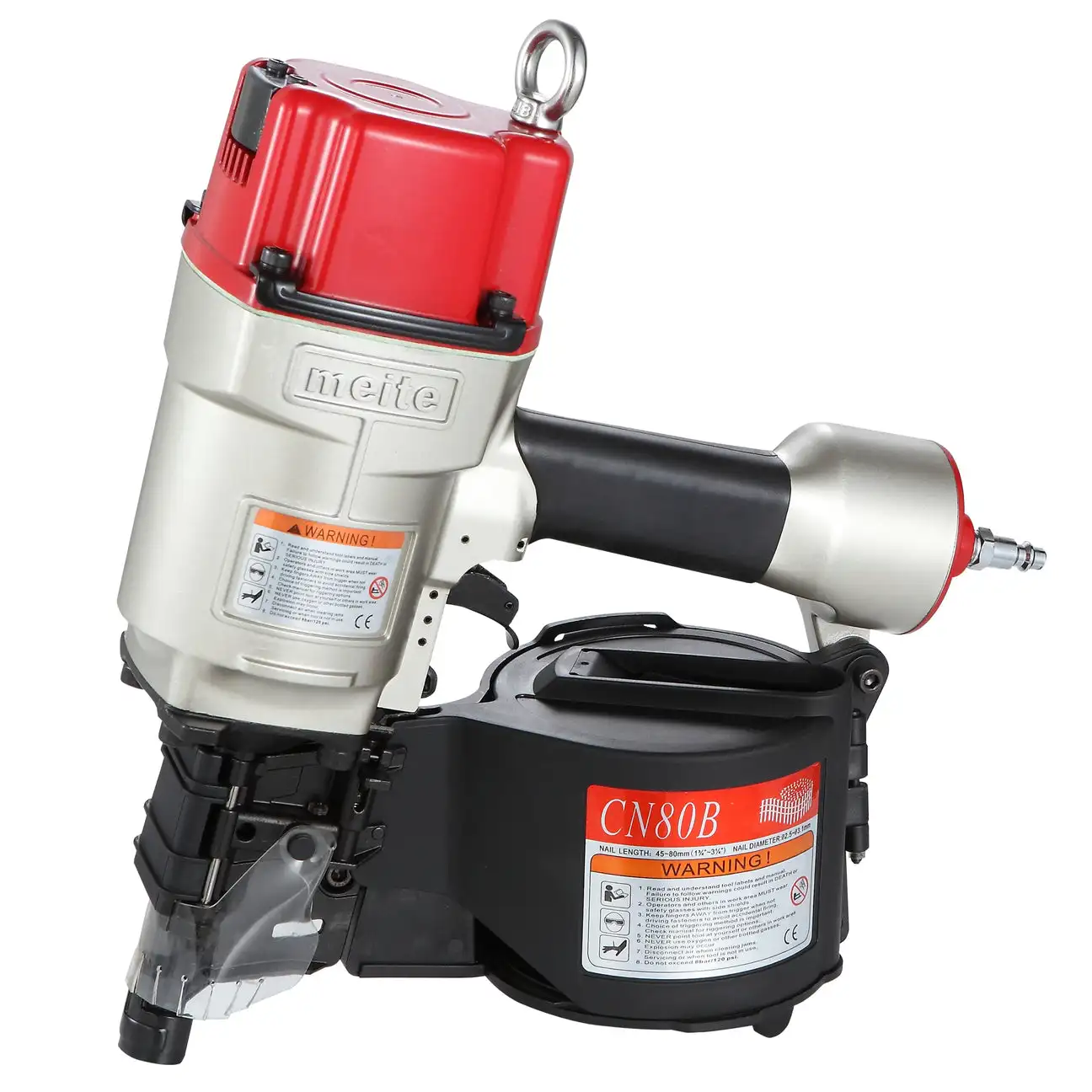 сверхмощный пистолет для гвоздей Meite cn80 с катушкой