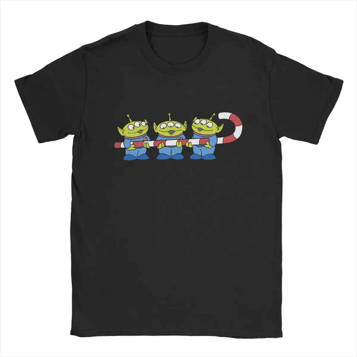 

Disney Toy Story Candy Cane Aliens T-Shirts for Men Unique 100% Cotton Tees Crewneck Short Sleeve T Shirts Plus Size Clothing