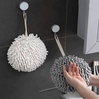 bathroom soft hand towel chenille hanging towel kitchen towels plush quick drying towel for dry hands ball towels for hand