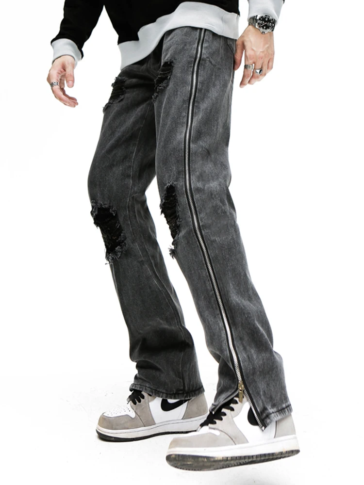 Men's Jeans Black Polarit Naoki Pants New Fashion Black Youth Street Pants Trends Loose Naoki Pants Casual Pants Street Clothing