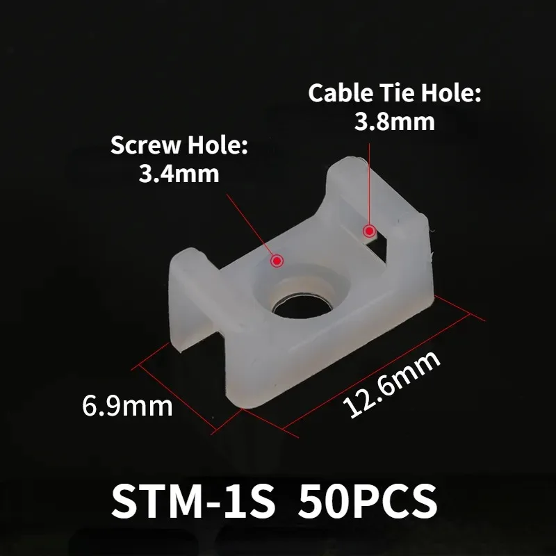 

50 шт., пластиковые держатели для кабелей