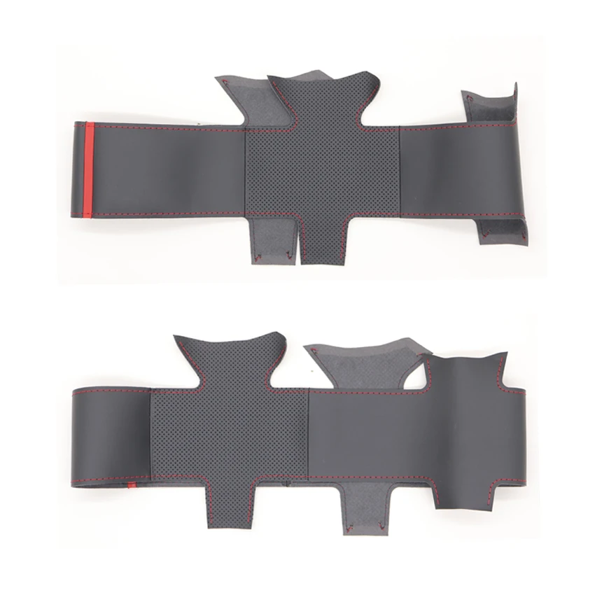 Фото Черный кожаный красный фонарь для Nissan 200SX S15 2001-2002 Silvia 1999-2000 Skyline R34 GTR чехол рулевого колеса автомобиля 1998-2002 №5