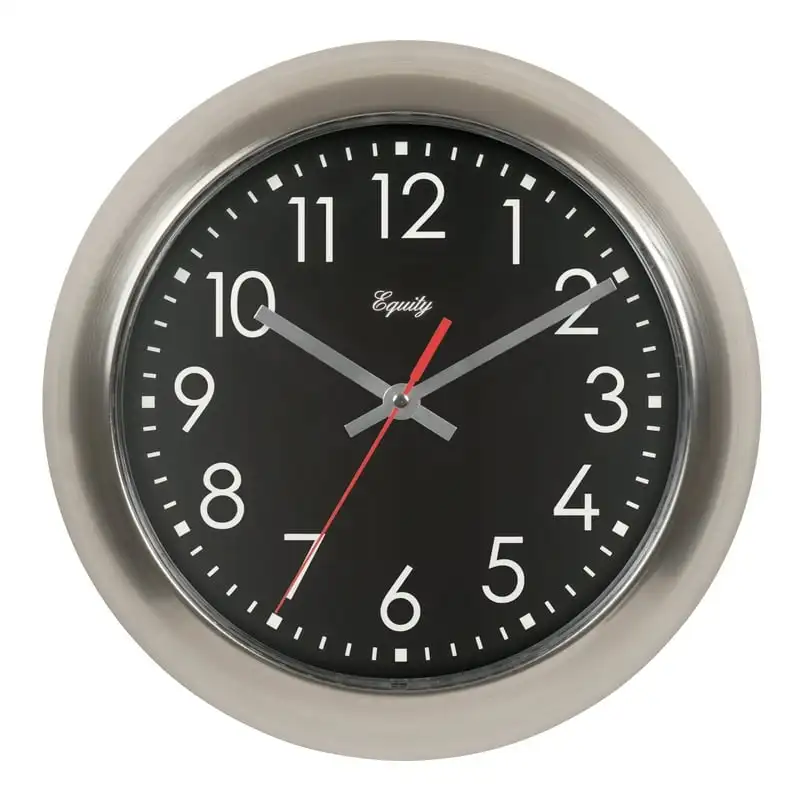

Brushed Metal Contemporary Quartz Silent Analog Clock, 20802 Wall clocks decoration Reloj despertador Alarm clocks Watch Reloj
