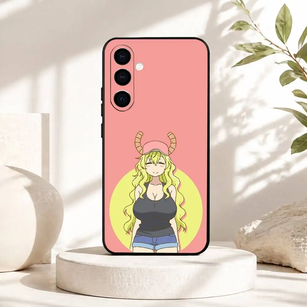 Фото Чехол для телефона Kobayashi-san Chi Lucoa, черный, силиконовый, мягкий, для Samsung Galaxy A73, A72, A71, A70, A53, A52, A51 №5