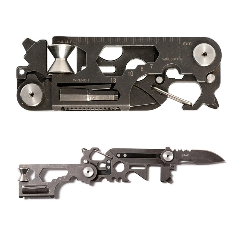 

420 Grade Stainless Steel Compact Multitool Combination Tool 30 in 1 Mini Pocket EDC Tool for Daily Outdoors Carrying