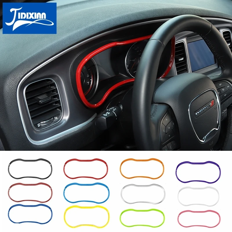

JIDIXIAN Car Instrument Dashboard Panel Decoration Cover Stickers for Dodge Charger 2015-2022 Interior Accessories