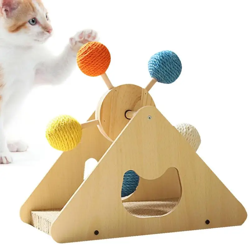 

Scratching Post Ball Toy For Cat Cat Scratcher Featuring With Ball Natural Sisal Cat Scratching Rotatable Ball Scratch Pad For