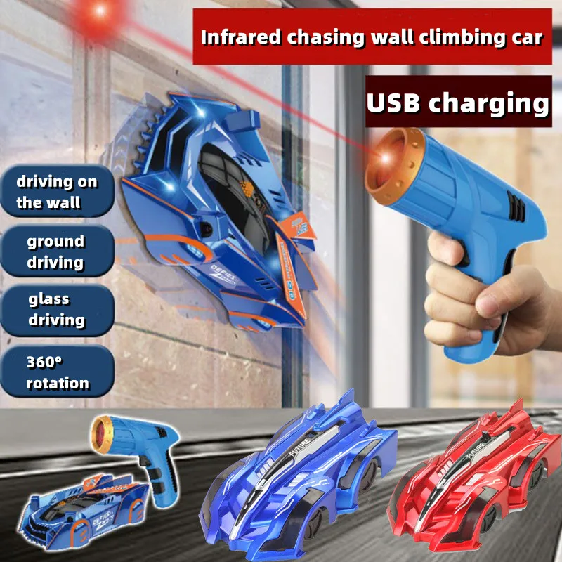 RC Car Stunt Infrared Laser Tracking Wall Ceiling Climbing Follow Light Remote Control Drift Car Electric Anti Gravity Car Toys enlarge