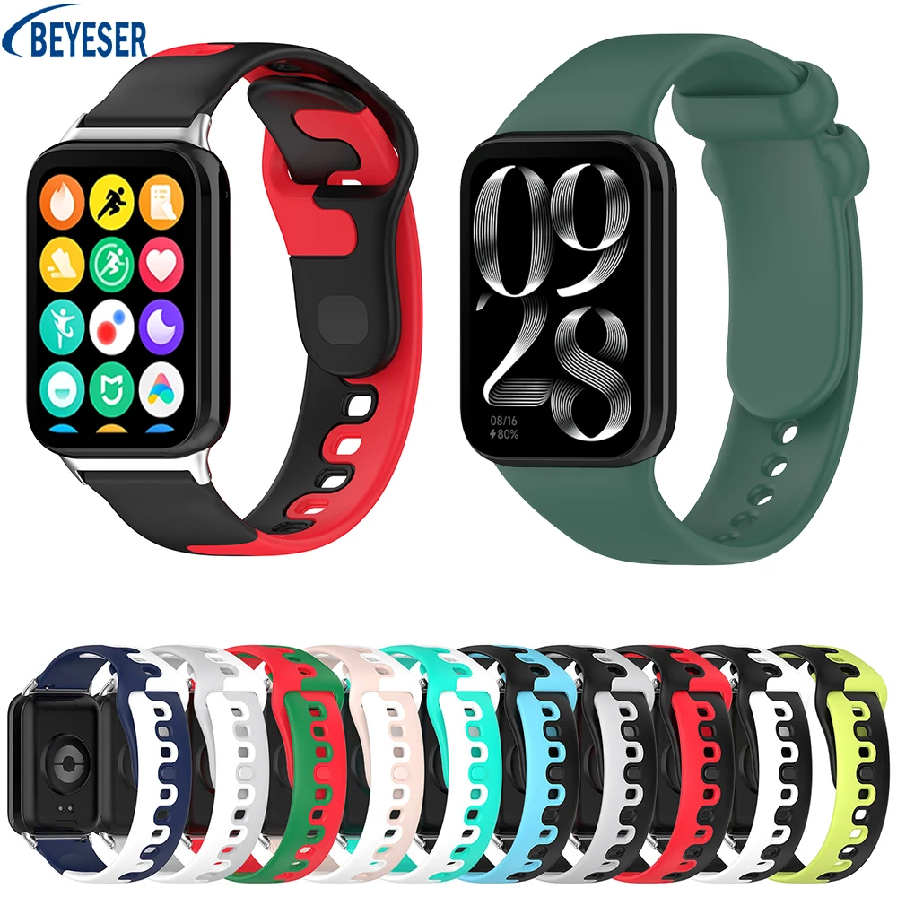 

Watch Band For Xiaomi Mi Band 8 Pro/Redmi Watch 4 Sports Replacement Silicone Strap Wristband Smart Watch Adjustable Bracelet