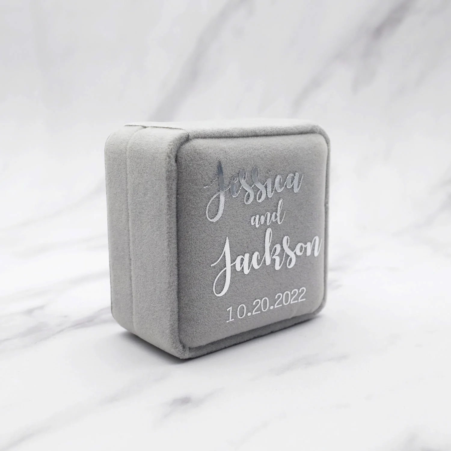 Custom Velvet Ring Box Personalized Wedding Ring Box Wedding Ring Holder Jewelry Box Engagement Proposal Ring Box Wedding Decor