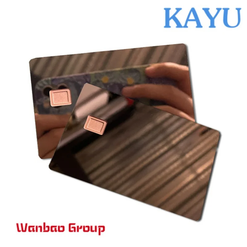 China's Professional Manufacturers Factory Stock 4442 Chip Slot Credit Card Size Metal Bank Credit Card with Magnetic Strip